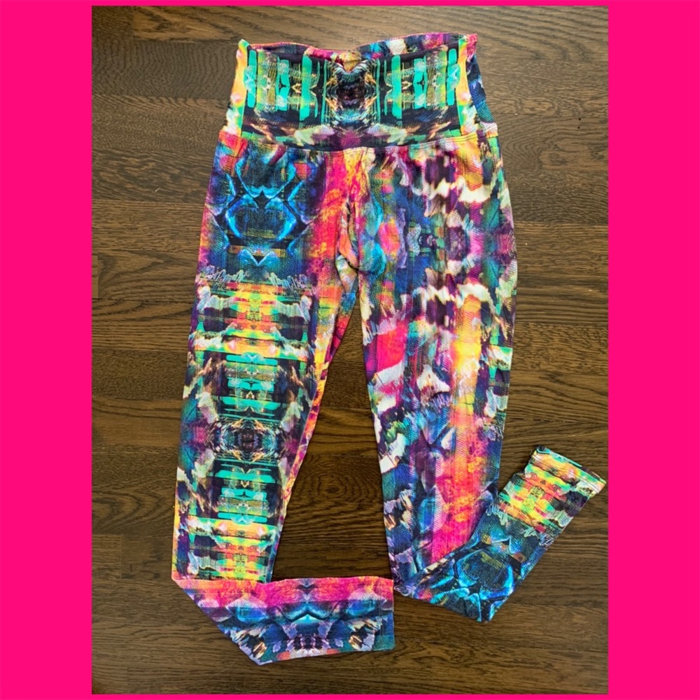 Candida Maria Multi Color Leggings, Size S/M